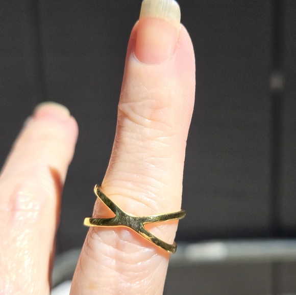 12k Aquamarine cushion cut 24k gold ring sz7 - Picture 9 of 9